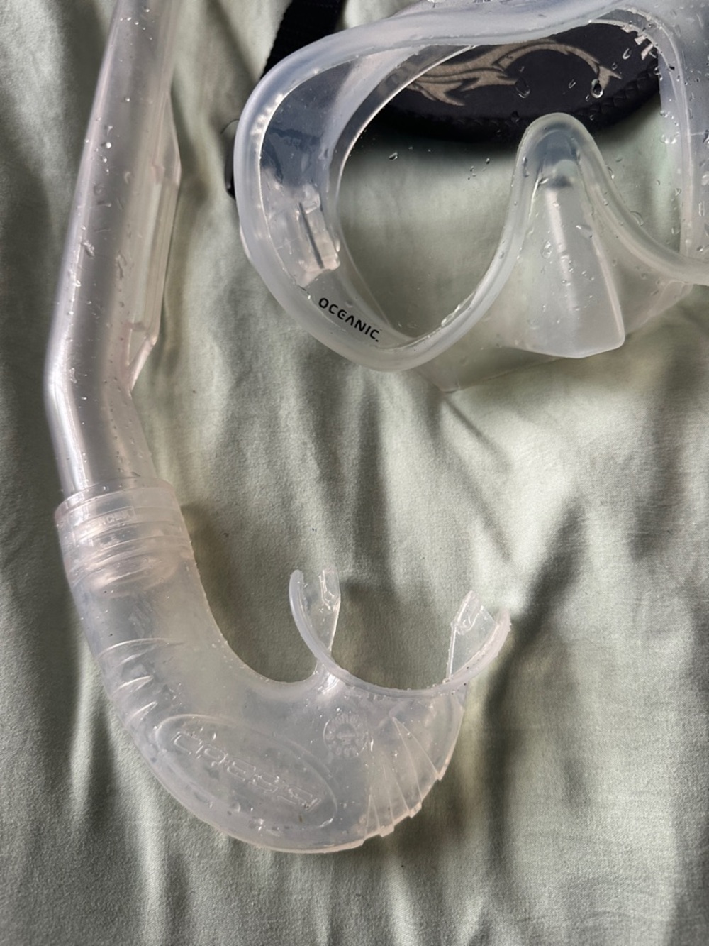Oceanic Clear Snorkel Mask and Snorkel Set - Clear